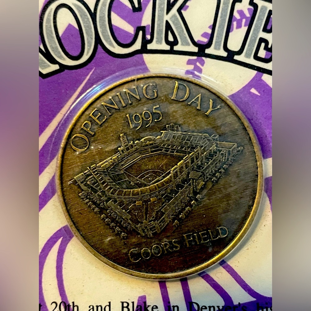 Colorado Rockies baseball Opening Day 1995 Coin in sealed original packaging!!